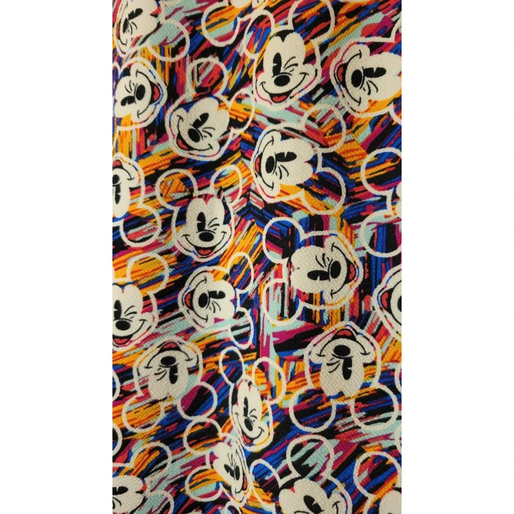 LuLaRoe Disney Cassie Pencil Skirt Mickey Mouse Paintbrush Doodle Multi Color M